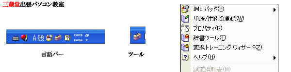 文字入力方式変更図